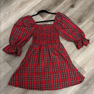 Plaid Red Kids Dress